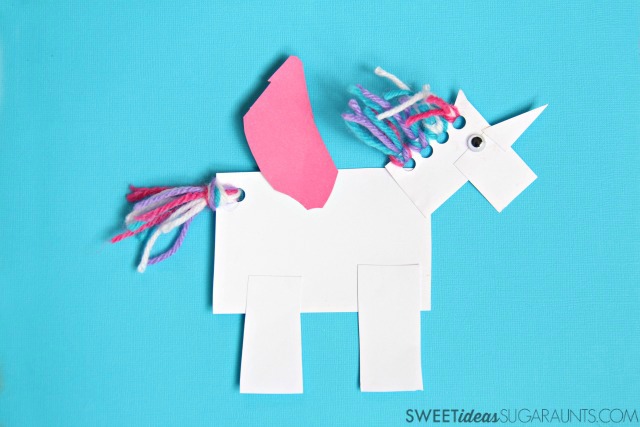 Unicorn craft for kids to use in occupational therapy crafts.
