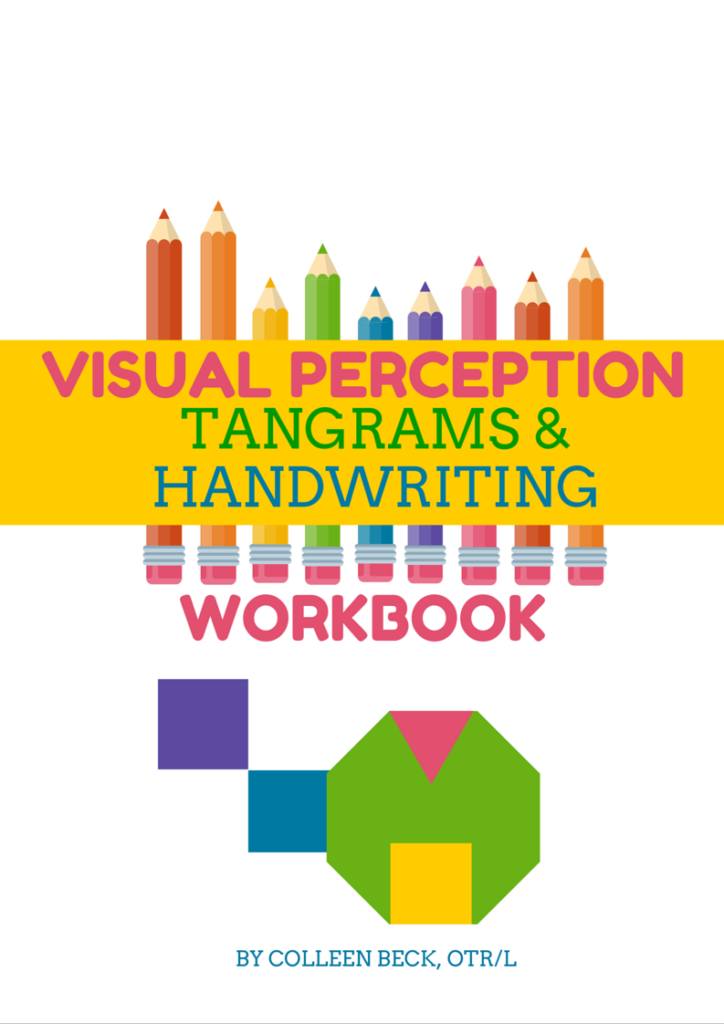 Trabajar las habilidades de escritura utilizando tangrams para abordar las habilidades de percepción visual necesarias para el trabajo escrito.