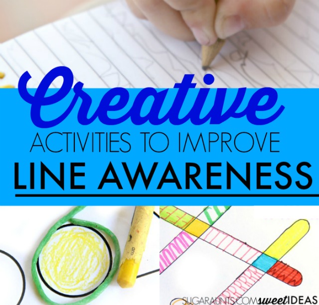 Creative activities to work on line awareness in handwriting