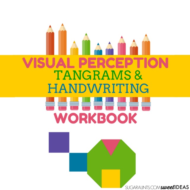 Trabajar las habilidades de escritura utilizando tangrams para abordar las habilidades de percepción visual necesarias para el trabajo escrito.