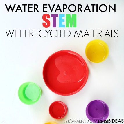 Materiales reciclados evaporación del agua Experimento de ciencias STEM
