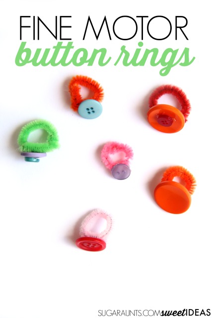 What is finger isolation? Use these button rings to work on using fingers one at a time in fine motor activities with kids!