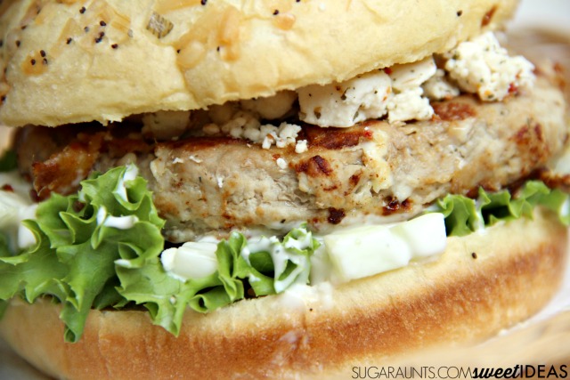 Greek Turkey Burger Recipe, perfect for summer cooking and barbecues