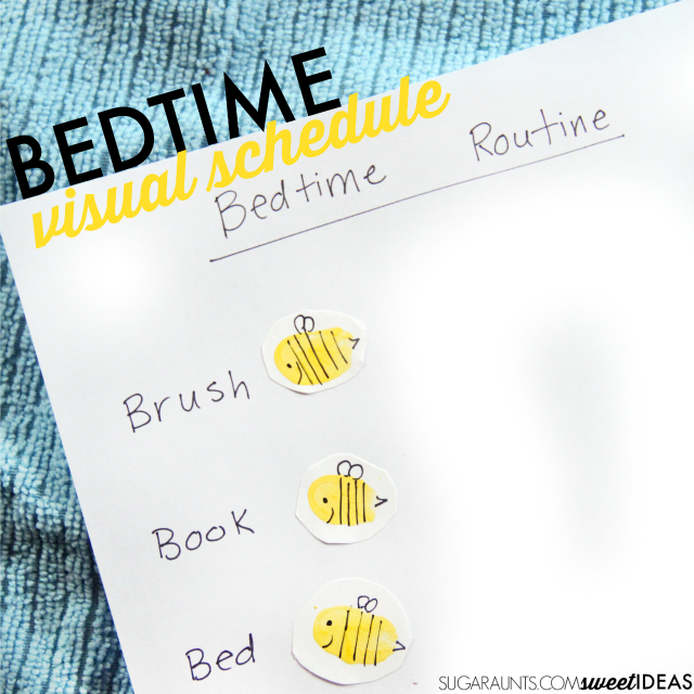 This bedtime routine visual schedule will help kids learn to use good oral hygiene by making sure they brush their teeth each night, part of a great family nighttime routine.