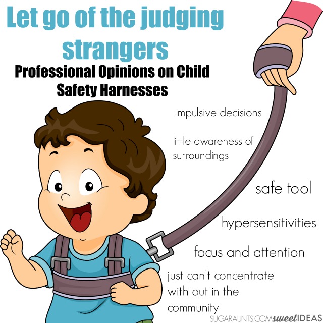 Attention and behavior problems in kids and tips and strategies to help them become more independent and safe in the community. Child safety harness or leash and reasons they are appropriate tools for safe outings, detailed by professionals.