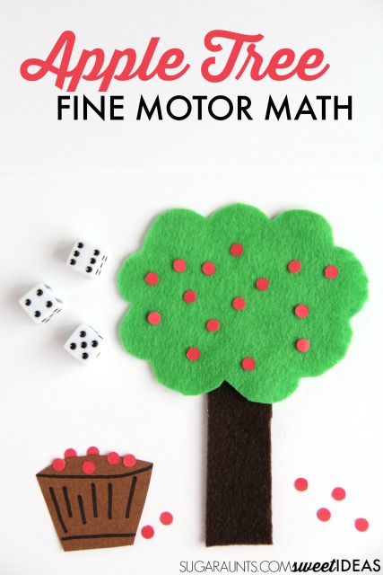 Kids will love this fine motor strengthening apple activity this fall.