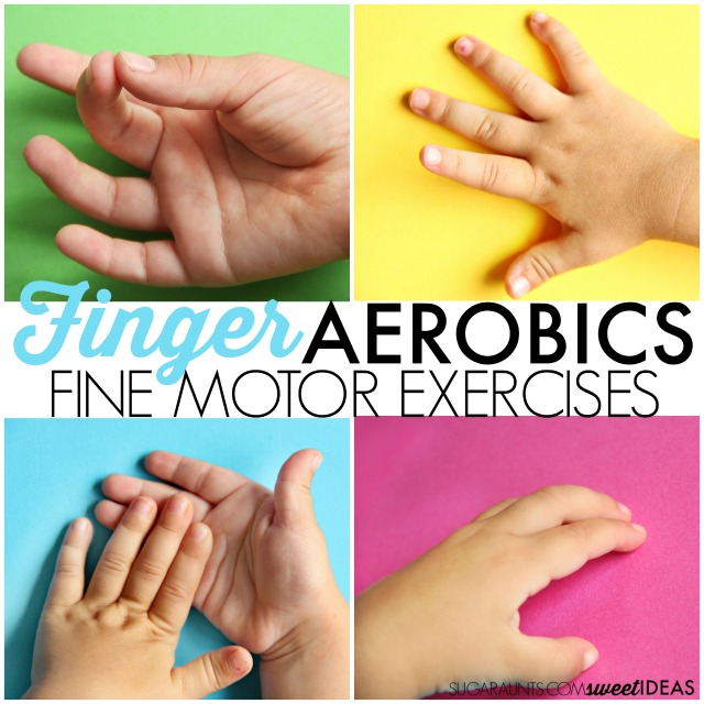 Finger aerobics for fine motor strengthening and handwriting warm up.