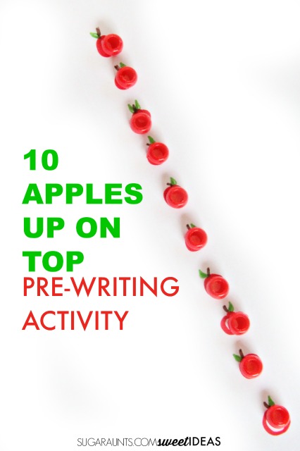 Ten Apples Up on Top pre-writing activity