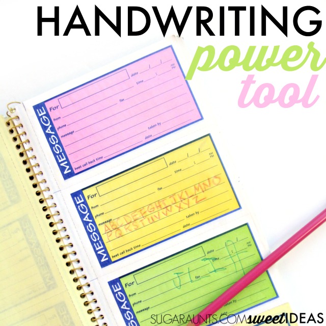Use transfer paper to work on letter formation, size awareness, line awareness, and pencil pressure in handwriting with this easy writing trick that will help kids write with neater and legible handwriting.