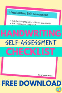 handwriting self assessment checklist