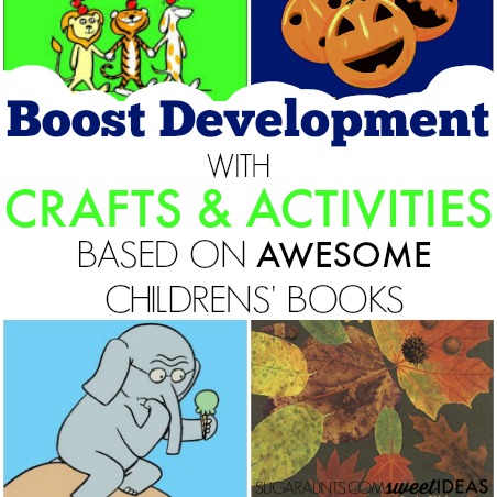 Books for kids and creative crafts and activities based on these preschool books while developing motor skills needed in functional tasks.