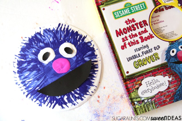 Monstruo al final de este libro libro infantil y manualidad de Grover de Barrio Sésamo
