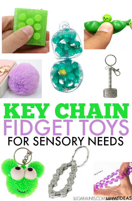 Llaveros Fidget Toys para ayudar a los niños a obtener la información sensorial que necesitan en el aula o en casa.