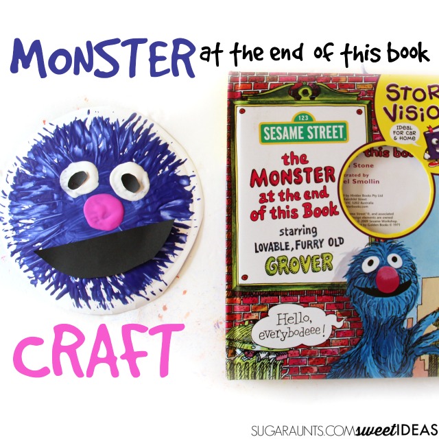 Monstruo al final de este libro libro infantil y manualidad de Grover de Barrio Sésamo