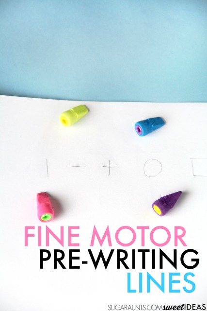 Try this pre-writing lines fine motor activity with preschoolers.