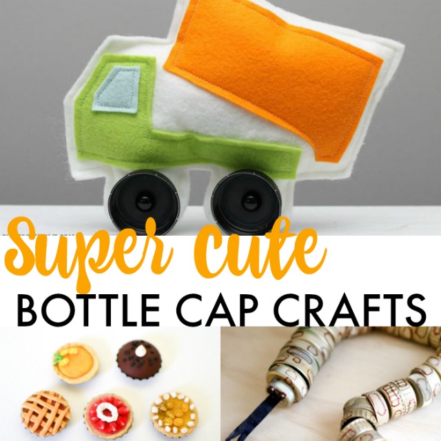 Make DIY pretend toys from bottle caps!