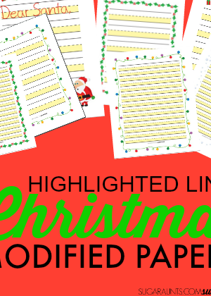 Highlighted lines modified Christmas paper