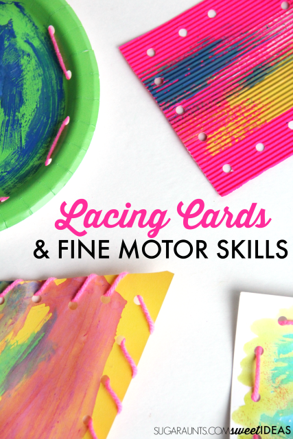 Use lacing cards to address fine motor skills with kids in the classroom, home, or therapy clinic.