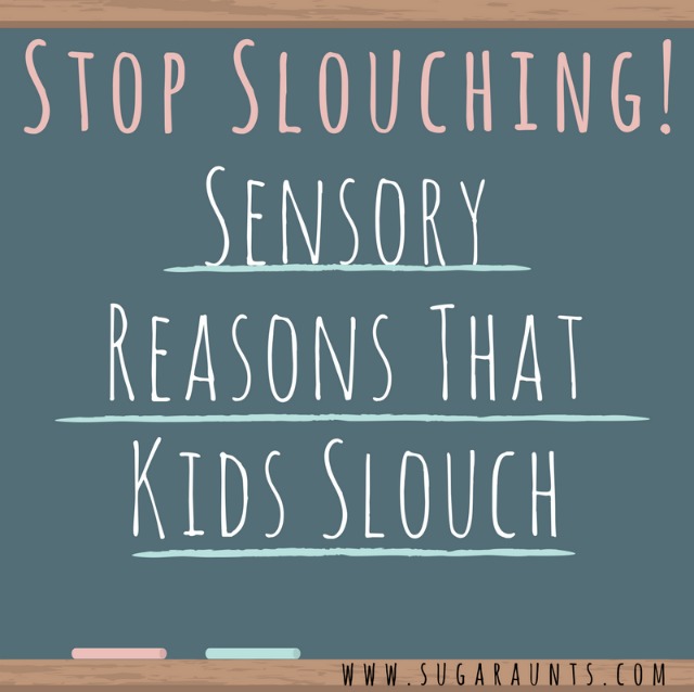 Razones sensoriales por las que los niños se encorvan en sus asientos en la escuela y en casa.