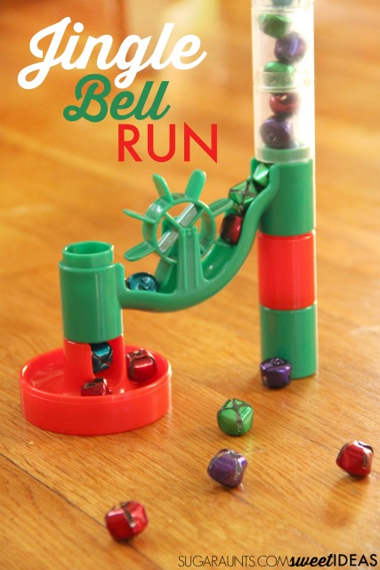 My kids love this jingle bell marble run visual tracking activity for working on fine motor skills and the sills needed for reading and writing!