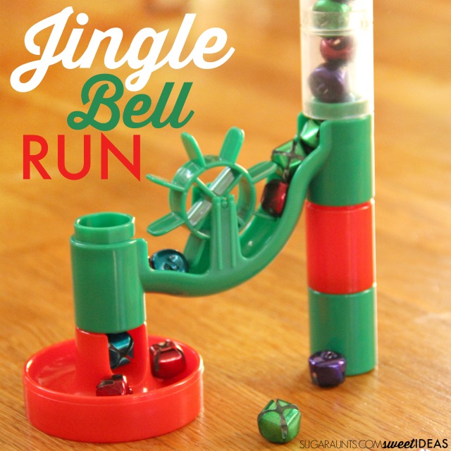 Kids love this jingle bell marble run for working on visual tracking activities this time of year, perfect for Christmas season classroom preschool planning!
