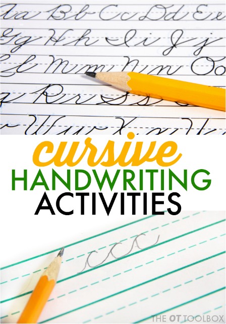 These cursive handwriting activity ideas are a fun way for kids to work on handwriting problems.