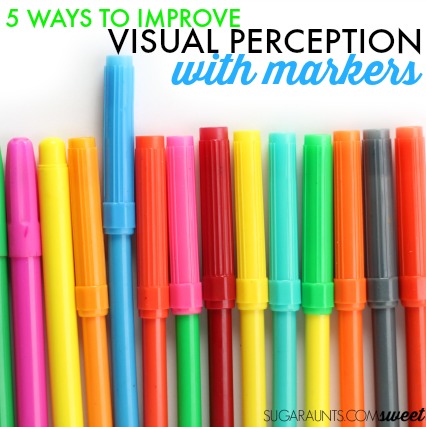 Improve handwriting by working on visual perceptual skills with markers.