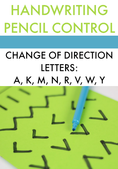 Ayuda a los niños a abordar el cambio de dirección en la formación de las letras con esta actividad de escritura creativa.