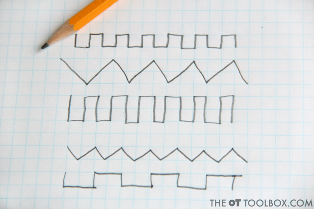 Use this free pencil control exercise to help kids work on handwriting legibility.