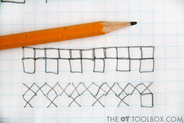 Use this free pencil control exercise to help kids work on handwriting legibility.