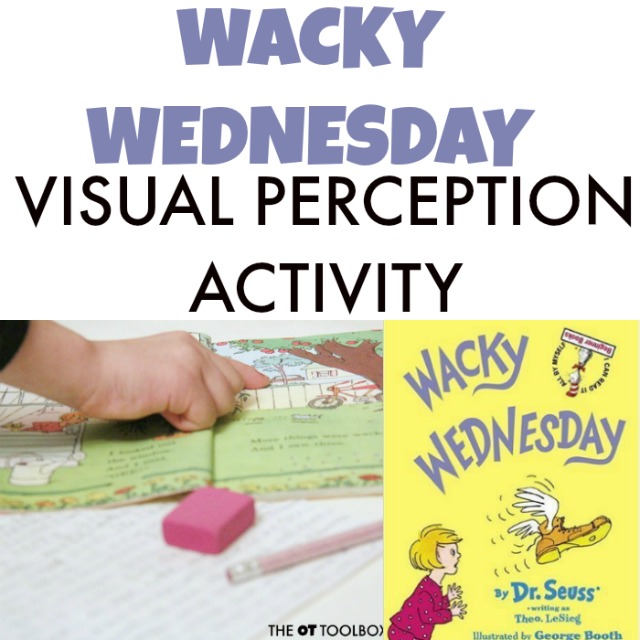 Try this wacky Wednesday visual perception activity to address the skills needed in handwriting.