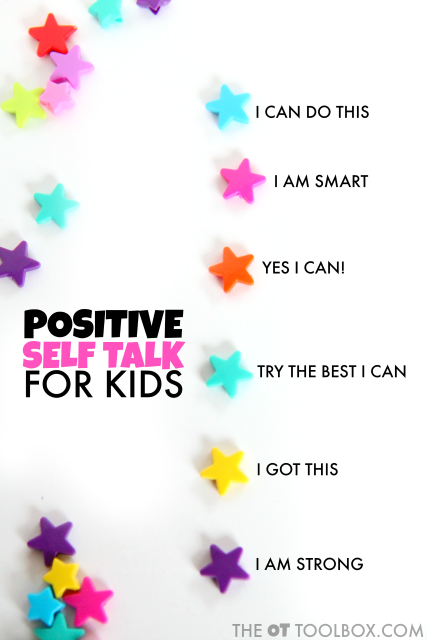 Teach kids positive self talk with these bracelets for helping with attention, self-confidence, self-esteem, and executive functioning skills.