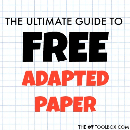 free adapted paper printable sheets for all handwriting struggles