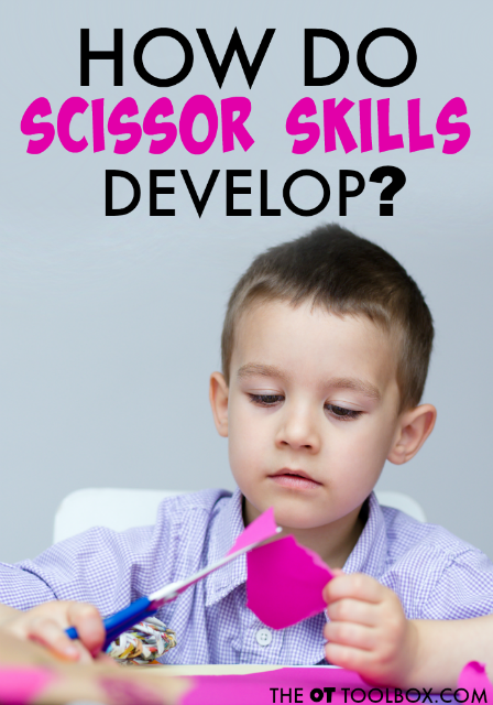 Steps of scissor skill development, this is perfect for anyone who wonders how do scissor skills develop in kids