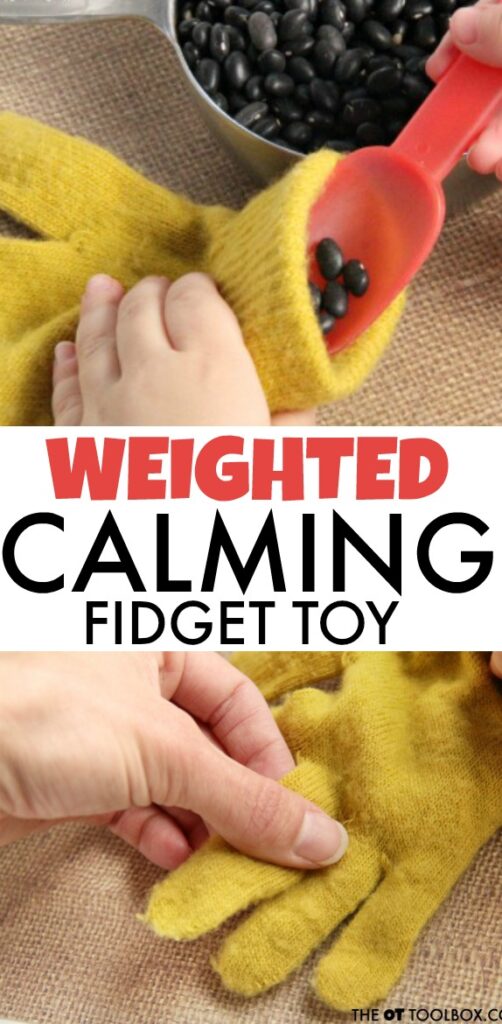 Weighted fidget toy for helping kids pay attention and focus in the classroom