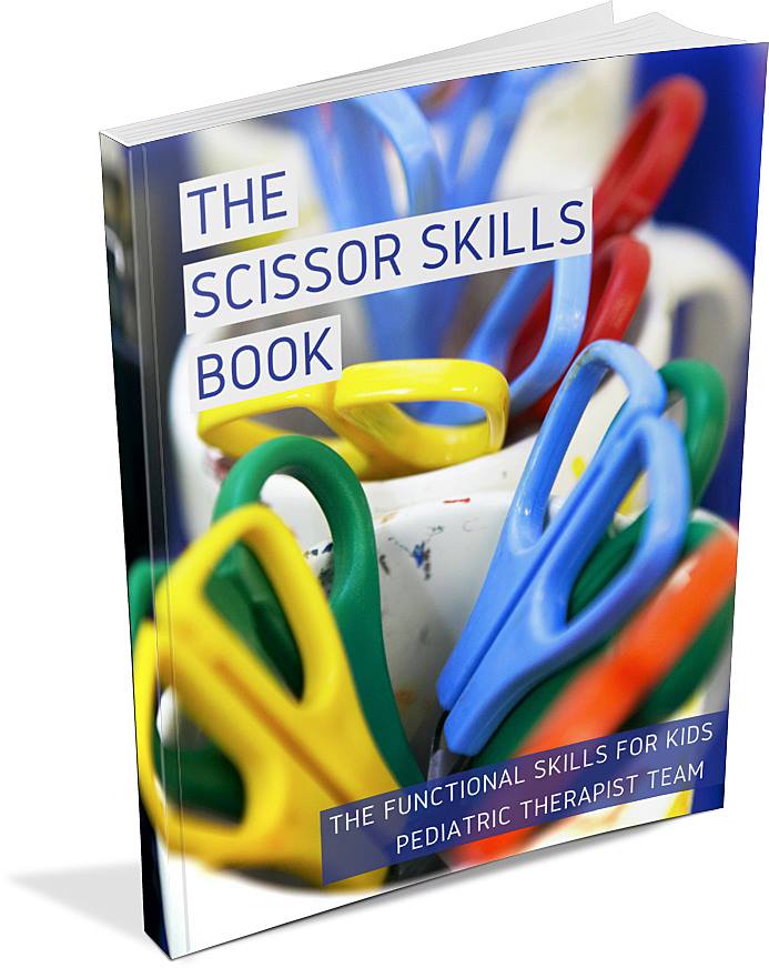 The Scissor Skills Book is a resource for working on using scissors with kids