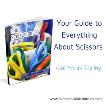 The Scissor Skills Book addresses scissor skill development including scissor crafts for kids