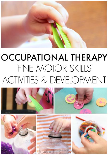 Occupational Therapy fine motor skill development and treatment ideas.  This is a resource for parents, teachers, and occupational therapists who are treating students and children with fine motor development difficulties in handwriting, scissor use, self-care tasks, and functional skills.