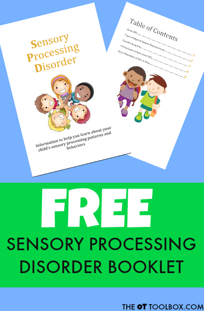 Sensory processing disorder free printable packet of information on SPD