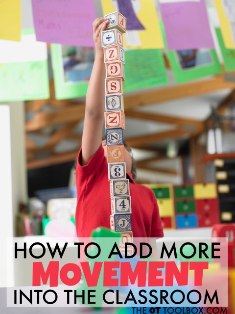 These are great ideas for how to incorporate movement into the classroom for movement and learning, perfect ideas for teachers to help kids with attention or sensory needs, and any student who needs more movement in the classroom and throughout the school day. 