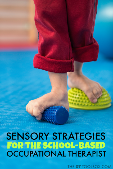 School-based OTs can utilize this resource of sensory strategies for school based OT and occupational therapy intervention in schools.