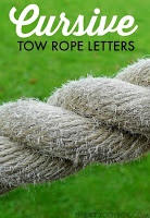 learn cursive tow rope letters
