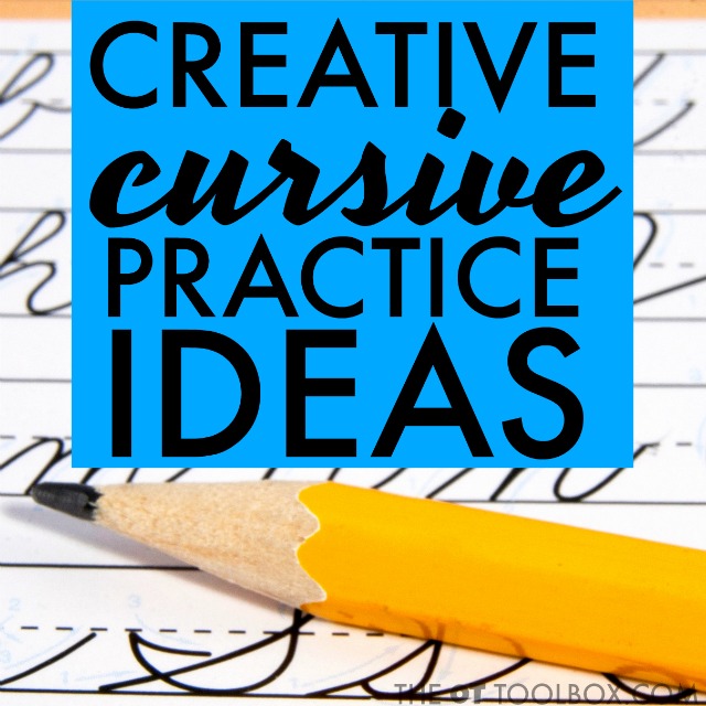 Try these creative ways to practice cursive writing to help kids learn to write cursive letters and write legibly.