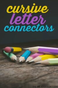 Connecting cursive lines between letters