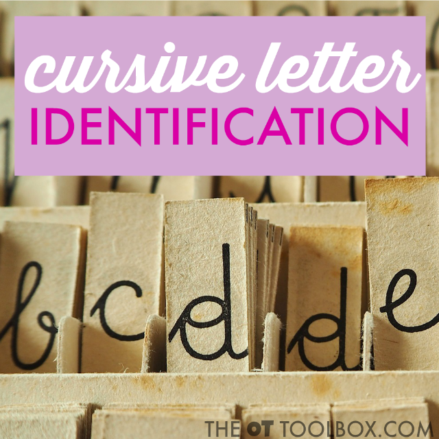 Use this cursive handwriting activity to help kids learn to write cursive letters and identify cursive letters.