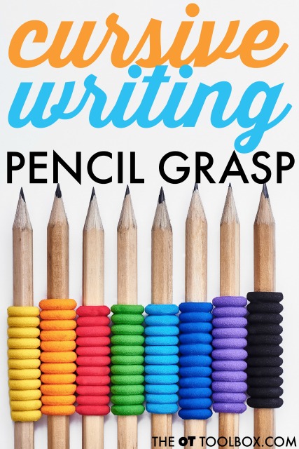 cursive writing pencil grasp