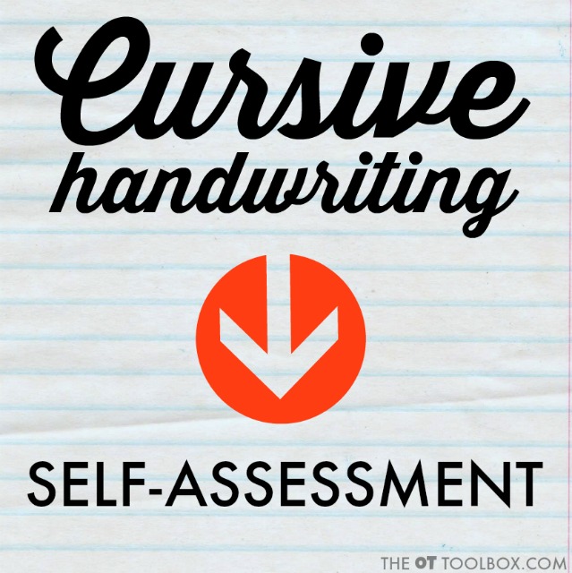Use these tricks to help students learn cursive handwriting for a cursive handwriting self-assessment to check for accurate letter formation and legibility when learning to write cursive writing.