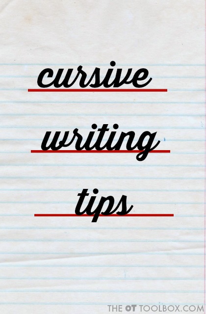 Use these tips to help kids learn to write in cursive handwriting.