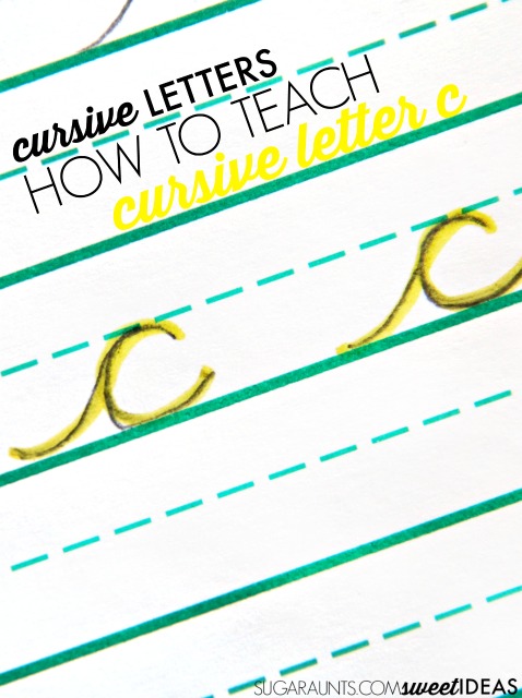 Cómo enseñar la letra C en cursiva