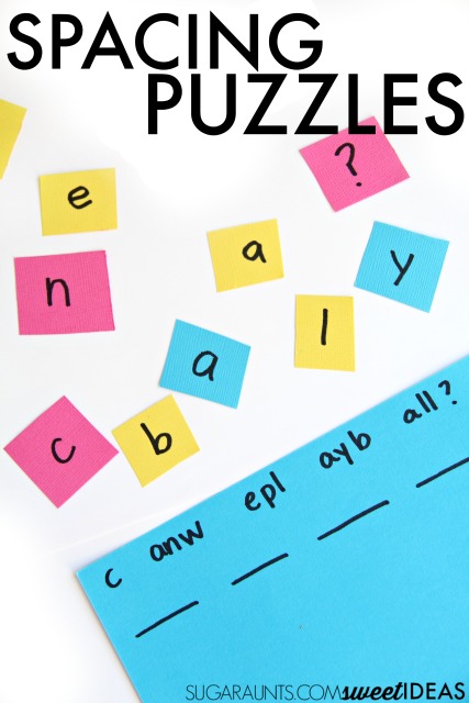 Spacing Puzzles for Handwriting Activities
